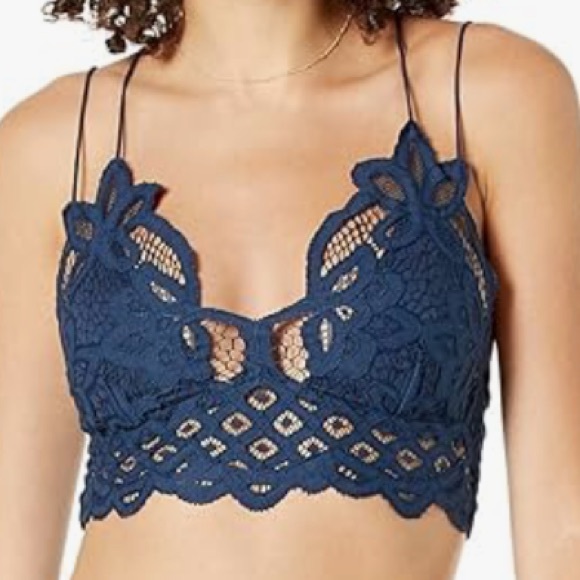 Free People Adella Bralette ✧ Blue ✧ Size S - Picture 1 of 4